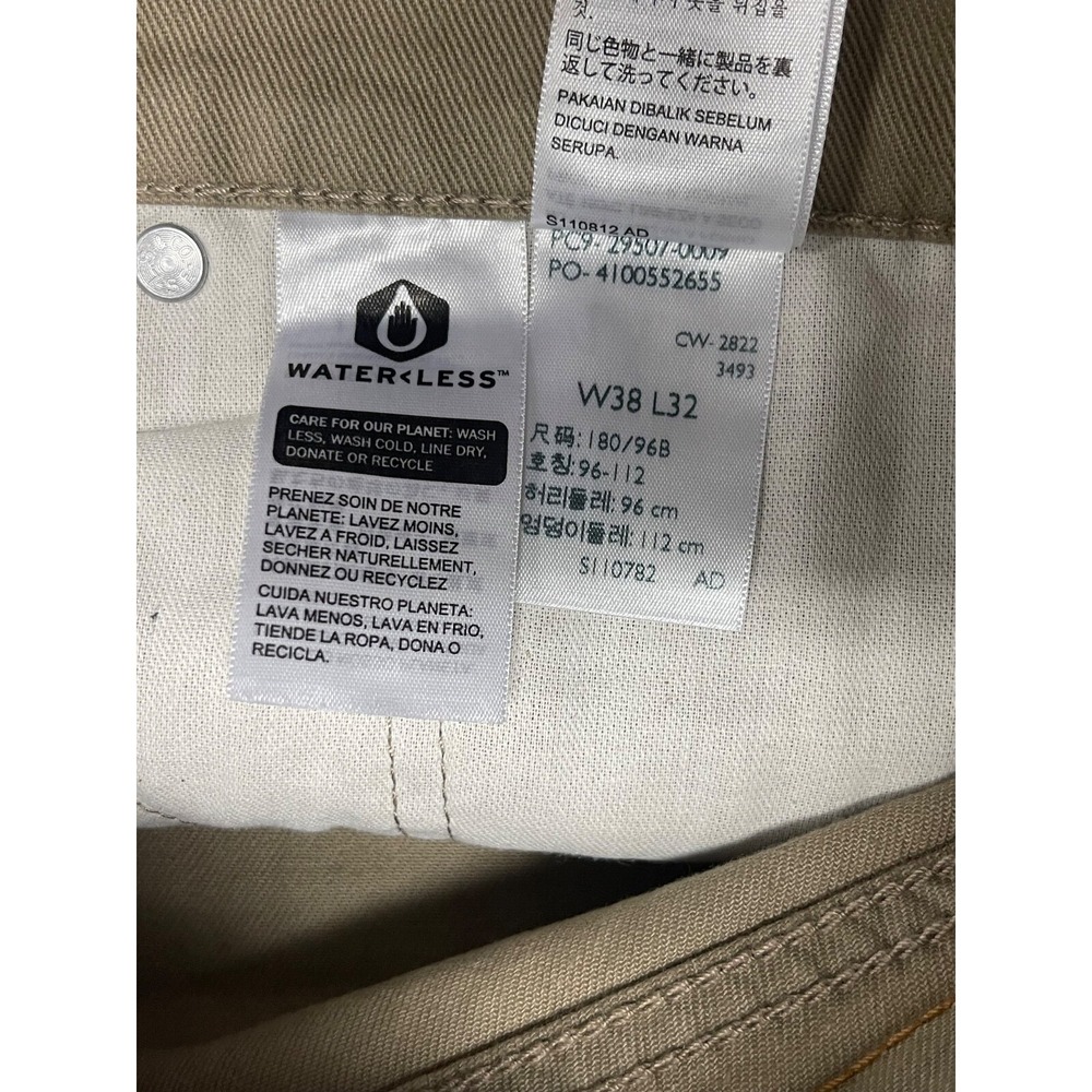 LEVIS 502 JEANS MENS 38 X 32 TAN 502 TAPER STRETCH 99% COTTON - Picture 10 of 14